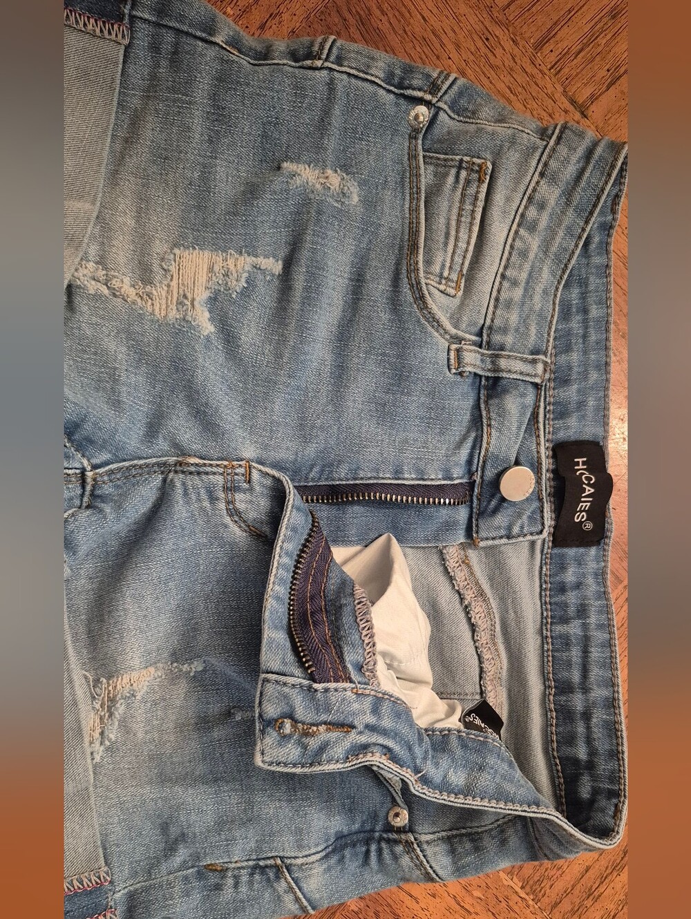Hocaies Light Blue Distressed Women’s Shorts Sz 4